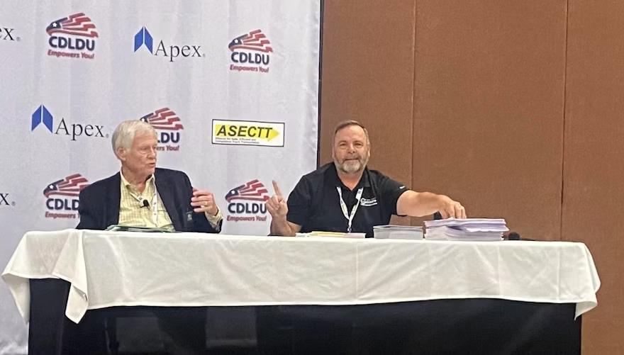 Dale Prax and Hank Seaton at Mid-America Trucking Show Panel