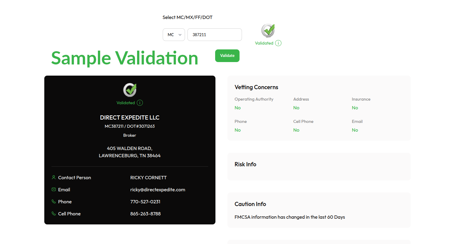 FreightValidate - Validation Based on Facts Hero Image