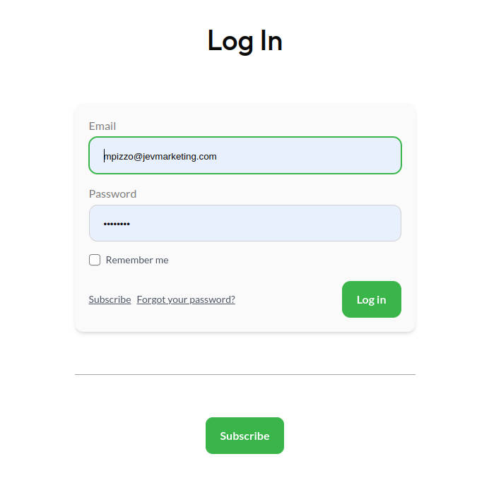 FreightValidate Login Page